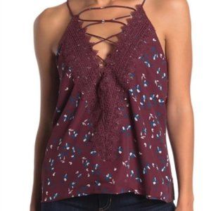Lace trimmed tank top by WAYF